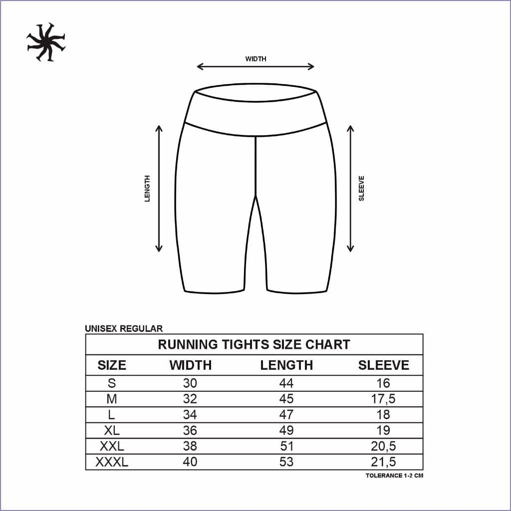 HLWN Running Unisex Short Tights สีดํา - Aquiver รูปที่ 3