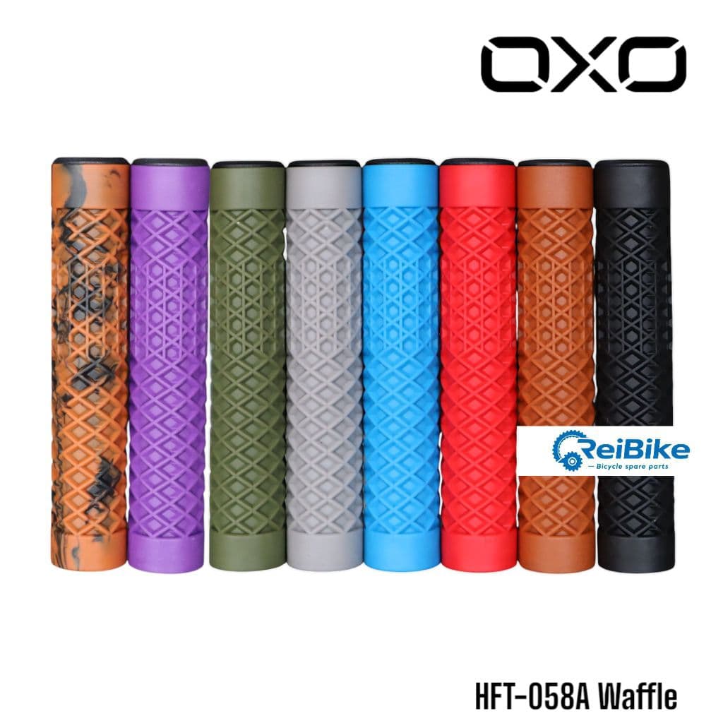 ปลอกแฮนด์ oxo BMX fixie HFT-508 ด้ามจับสไตล์วาฟเฟิลพร้อมฝาปิดปลาย รูปที่ 1