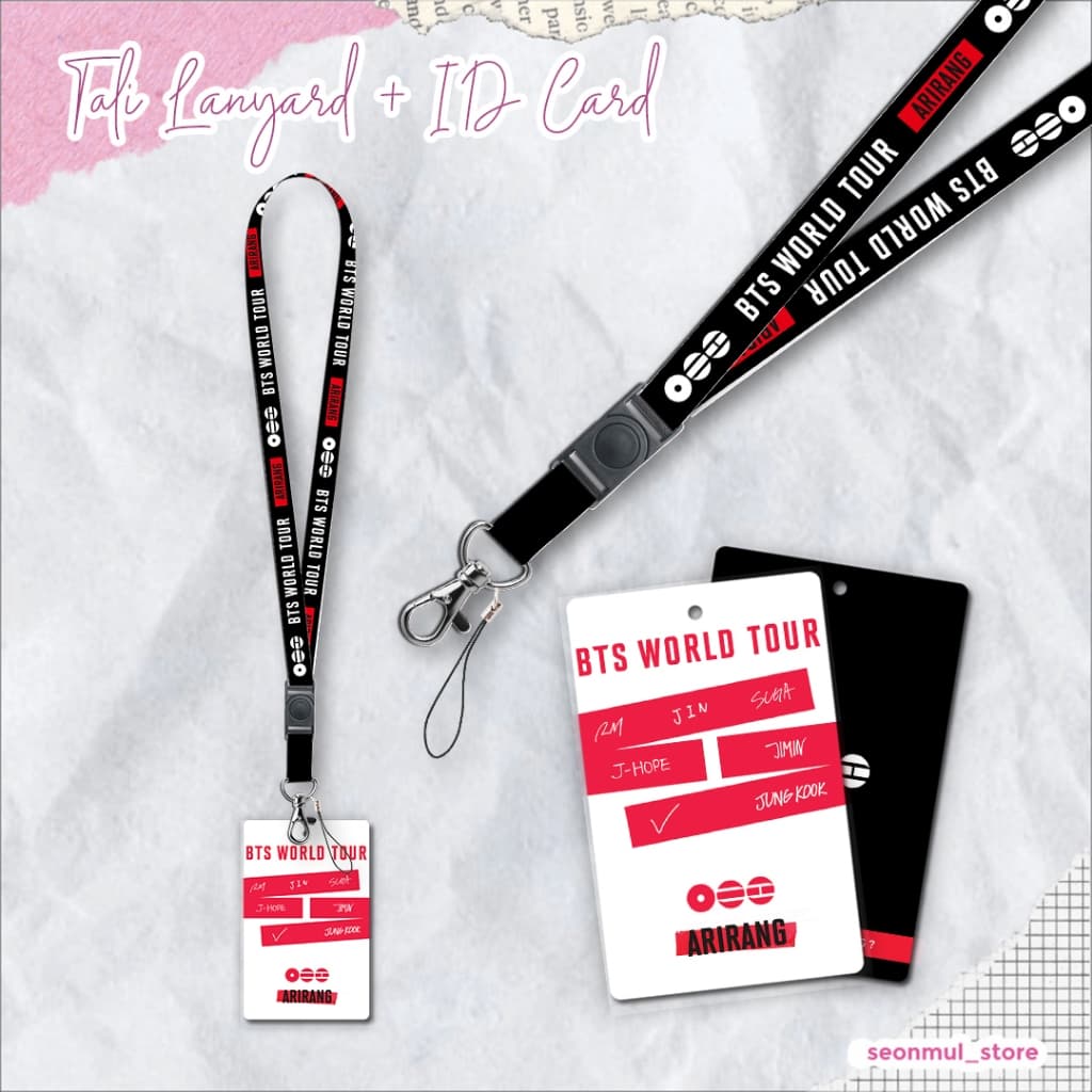 LANYARD + ID CARD BTS WORLD TOUR ARIRANG / LANYARD HP STRAP BTS BANGTAN SONYEEDAN ARIRANG CONCERT รูปที่ 4