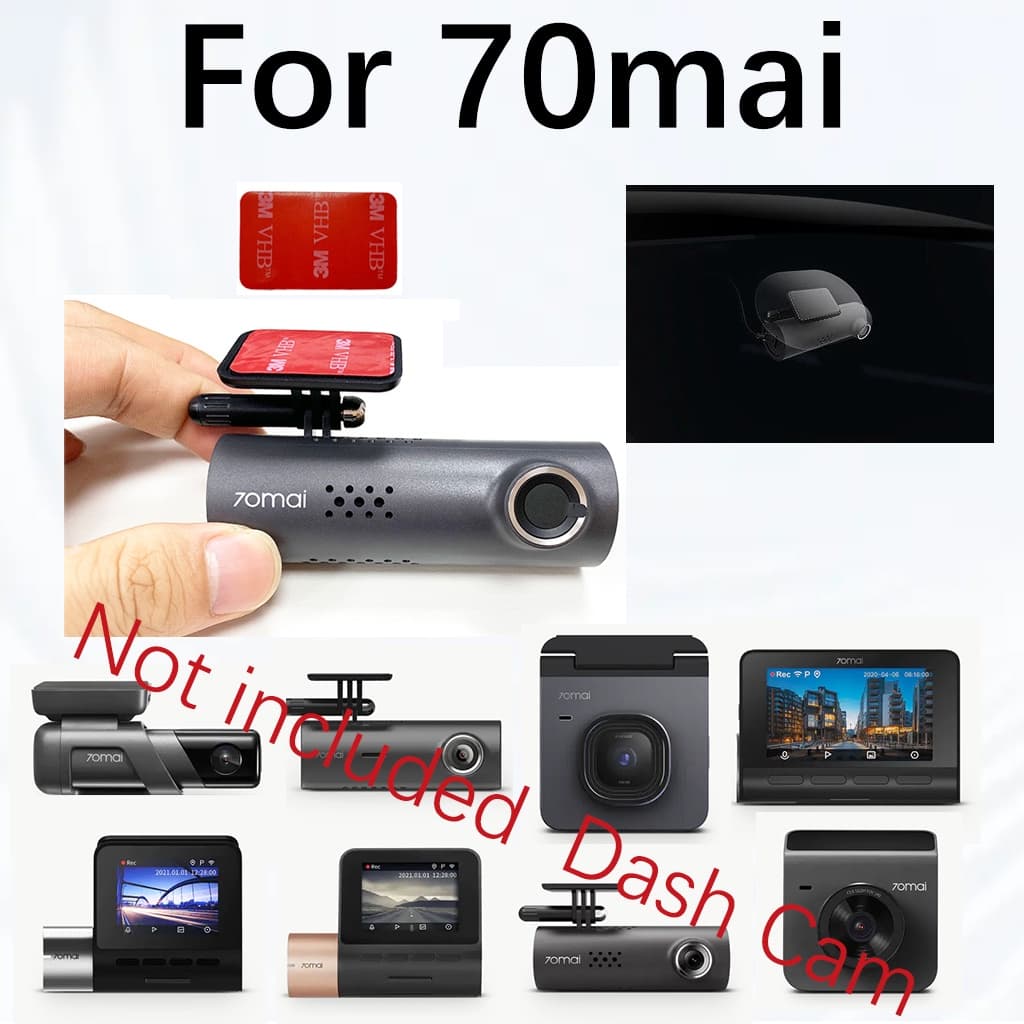 แพ็คเกจ 2 ชุด สําหรับ 70MAI YI A200 1S/M300 A800 A400 Pro/D02/Lite/D08 A500S RC06 M500 3M สติกเกอร์ไฟฟ้าสถิตทนความร้อน 3M ตัวยึดกาวสําหรับ Dashcam 70 mai รูปที่ 2