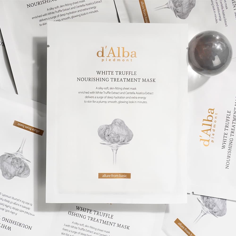 d'Alba White Truffle Nourishing Treatment Mask 1PC & 5 PCS in 1 PACK ดัลบา ไวท์ ทรัฟเฟิล นอริชชิ่ง ทรีทเมนท์ มาส์ก รูปที่ 4