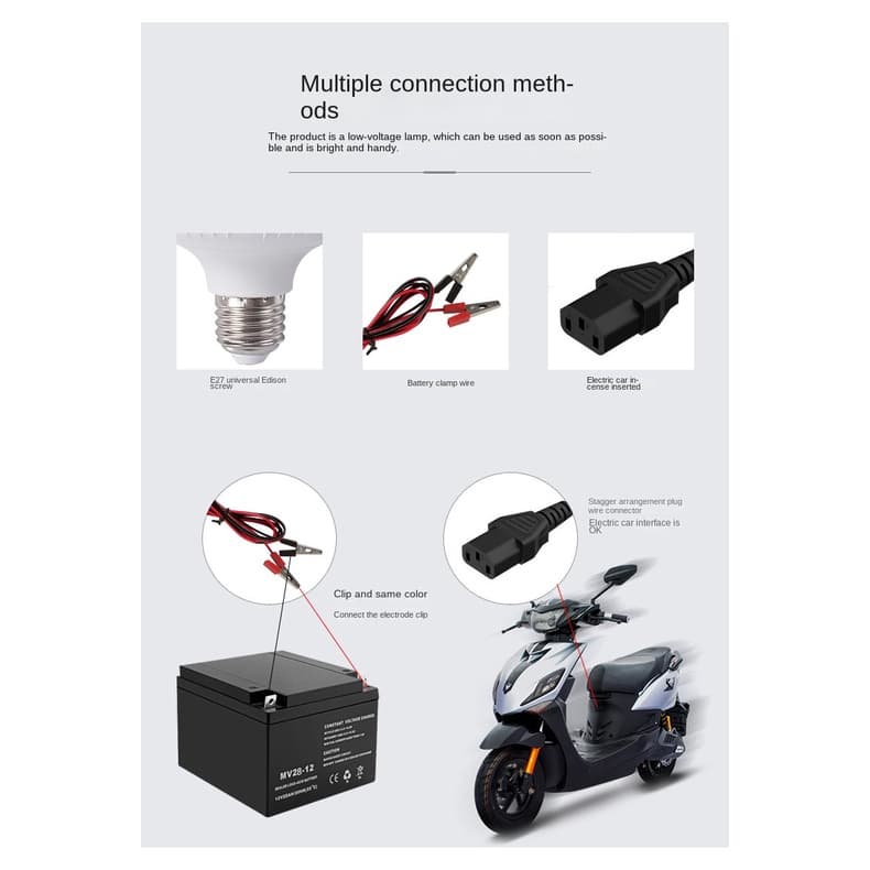 หลอดไฟ LED DC 12V 3W 6W 9W12W 15W 18W ความสว่างสูง สําหรับตั้งแคมป์ รูปที่ 5