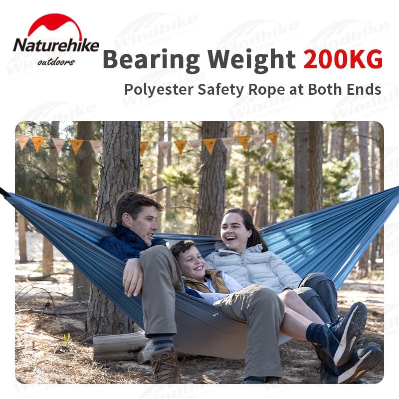 Naturehike Hammock Lone เรือ Camping Hammock Swing Ultralight Travel กลางแจ้งแบบพกพา 1/2 คน 200 กก.แบริ่งน้ําหนักกลางแจ้ง Forest แบบพกพา Hammock รูปที่ 4