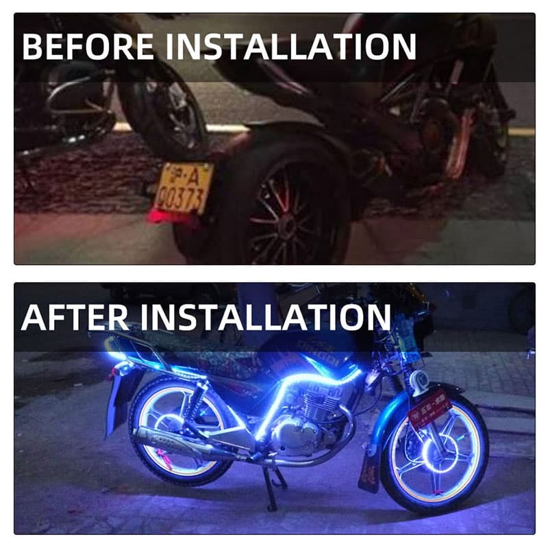30 ซม.60 ซม.100 ซม.รถจักรยานยนต ์ รถ LED Head Light Strip Daytime Running โคมไฟแถบยืดหยุ ่ น Soft เทป DRL 12V ตกแต ่ งยืดหยุ ่ น รูปที่ 3