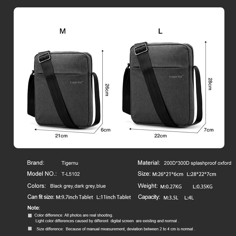 Tigernu 5102 กระเป๋าสะพายข้าง กันรอย กันกระแทก สำหรับทั้งผู้หญิงและผู้ชาย รุ่น รูปที่ 8