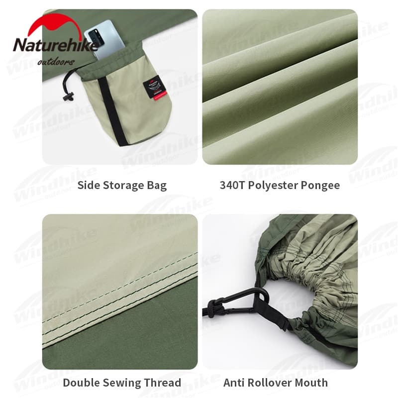 Naturehike Hammock Lone เรือ Camping Hammock Swing Ultralight Travel กลางแจ้งแบบพกพา 1/2 คน 200 กก.แบริ่งน้ําหนักกลางแจ้ง Forest แบบพกพา Hammock รูปที่ 3