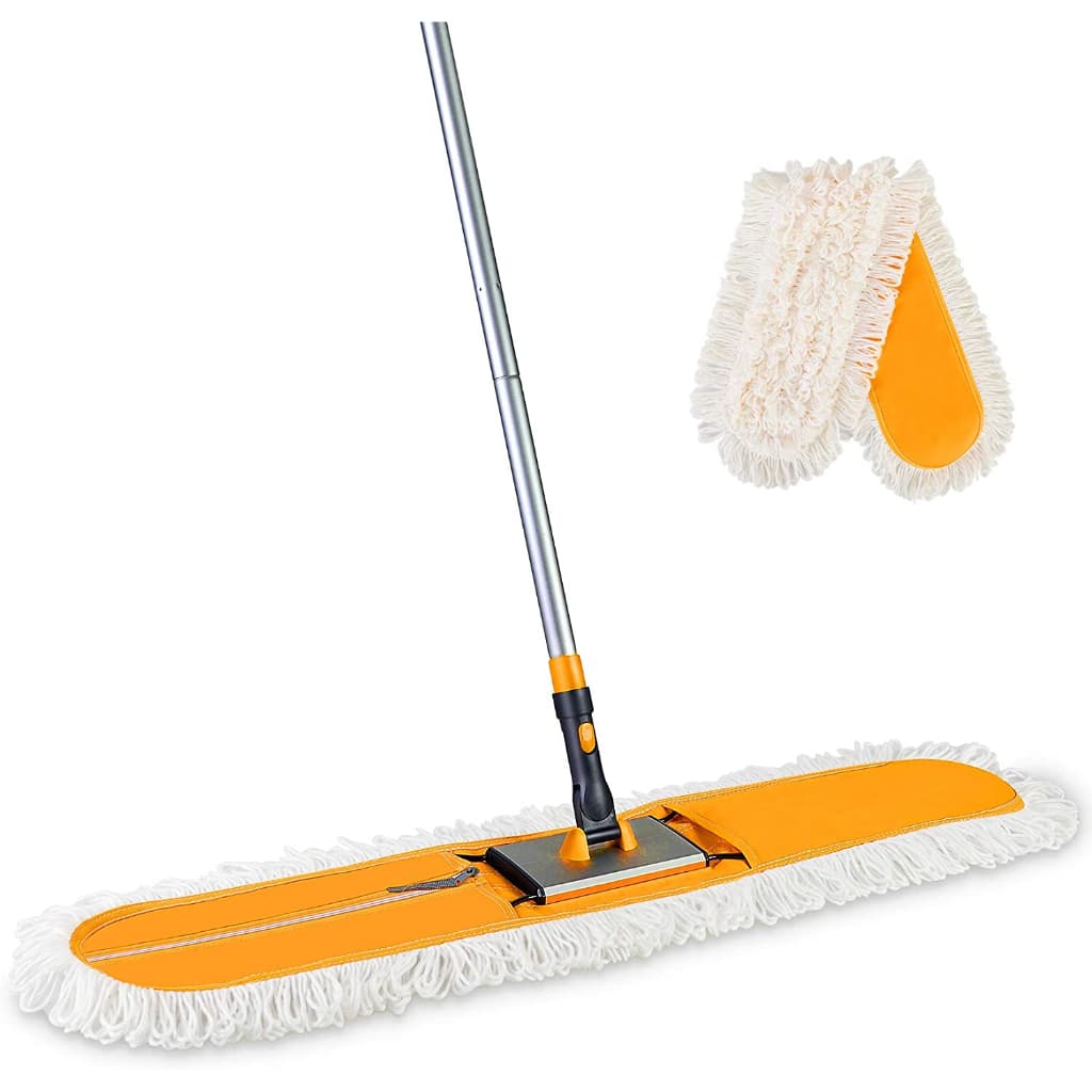 BOOMJOY Commercial อุตสาหกรรมไม้ถูพื้นผ้าฝ้ายฝุ่นไม้ถูพื้น59นิ้ว Telescopic Handle รวม2ไมโครไฟเบอร์โพลีเอสเตอร์แผ่นม๊อบถูพื้น รูปที่ 8