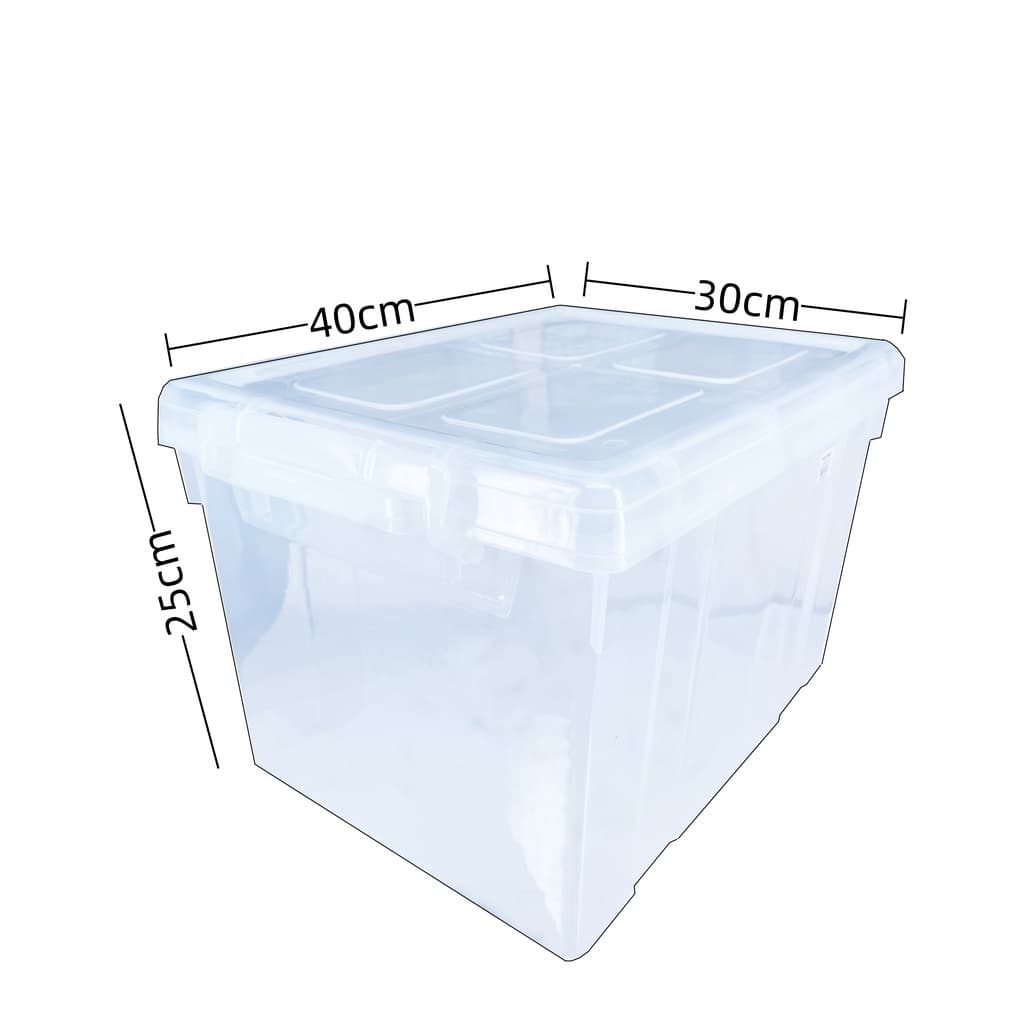 กล่องพลาสติกใสมีฝาปิด ขนาด 40x30x25.5cm รุ่น 7044 รูปที่ 3