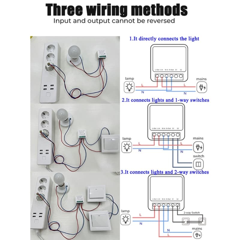 Tuya สวิตช์ไฟอัจฉริยะ WiFi Mini Switch DIY 1-4CH Dimmer Curtain หรี่ไฟ 20A 30A 2 way google alexa รูปที่ 9
