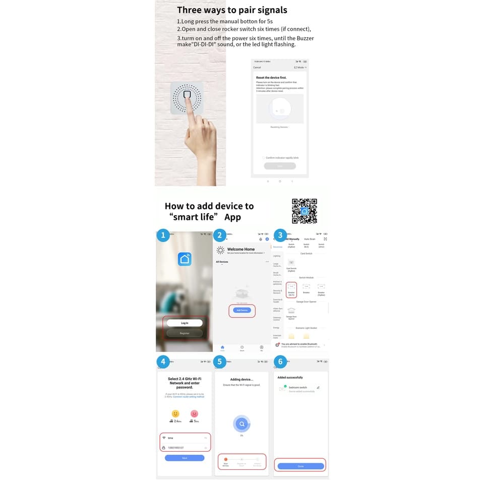 Tuya สวิตช์ไฟอัจฉริยะ WiFi Mini Switch DIY 1-4CH Dimmer Curtain หรี่ไฟ 20A 30A 2 way google alexa รูปที่ 8