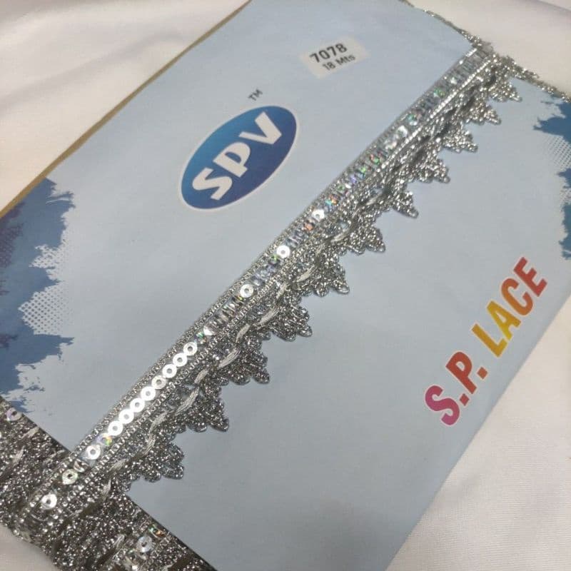 ริบบิ้น N. 7078 / 7083 ขอบเลื่อมกว้าง 2.8-3 CM 18 เมตร รูปที่ 2