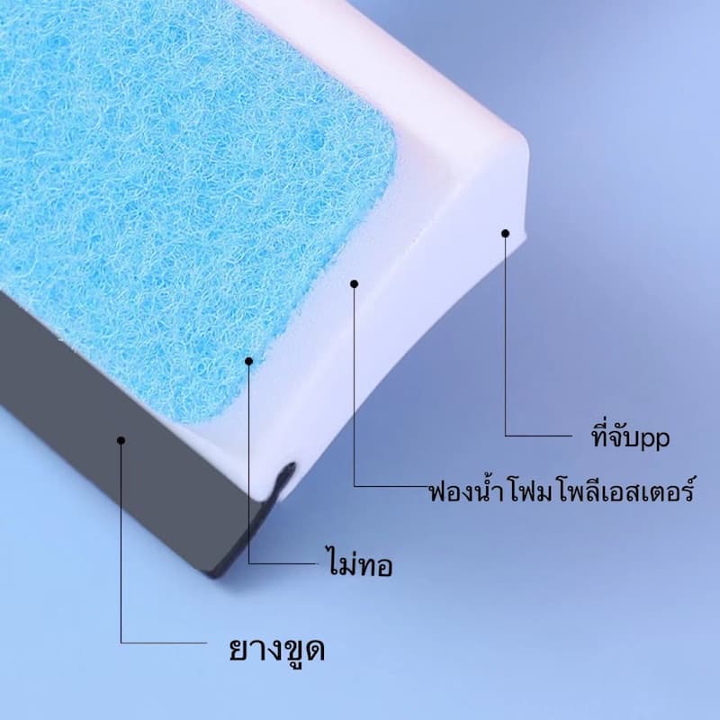 ที่เช็ดกระจก แปรงขัดกระจก 2in1พร้อมที่รีดน้ำ เช็ดเเห้ง เช็ดเปียก แปลงขัดกระจก แปลงขัด รูปที่ 6