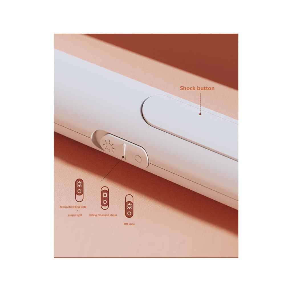 ไม้ตียุง ไฟฟ้า App Xiaomi Qualitell S1 Pro Wifi ไฟสีม้วงดักยุง กำจัดยุง Mi Home LED มีแท่นชาร์จ ติดกำแพง ตั้งได้ Type C รูปที่ 3