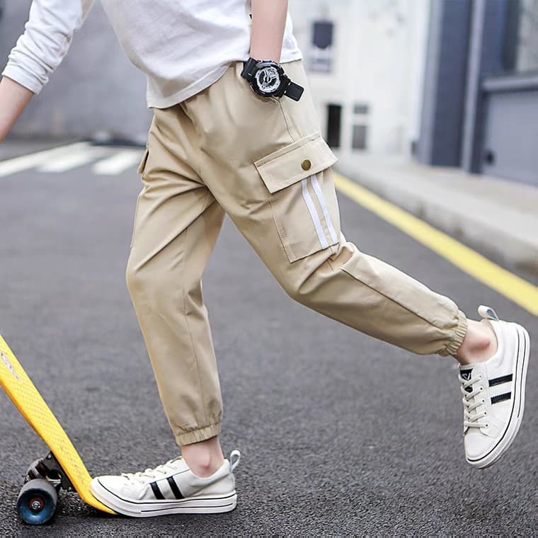 จากไทยกางเกงขายาว กางเกงเด็กชาย ผ้าฝ้ายแท้ แบบสวย ใส่ได้ทุกโอกาส 3-15ปี รูปที่ 6