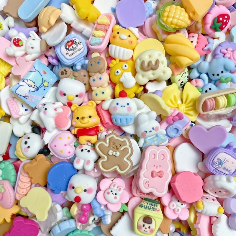 🧸🧺🍒 ตัวติดรองเท้าแบบสุ่ม สุ่มความคิ้ว 🤏🏻 (1ชิ้น)