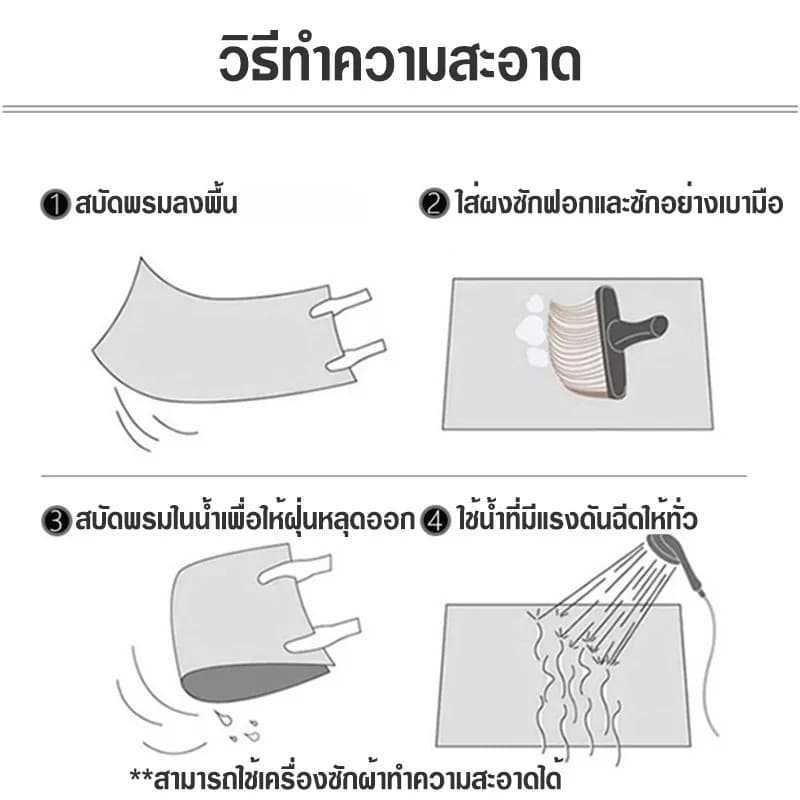 พรมห้องครัวตกแต่งบ้าน ดูซับน้ำได้ดี มี 2 ขนาด จำหน่ายเป็นเซ็ต รูปที่ 3