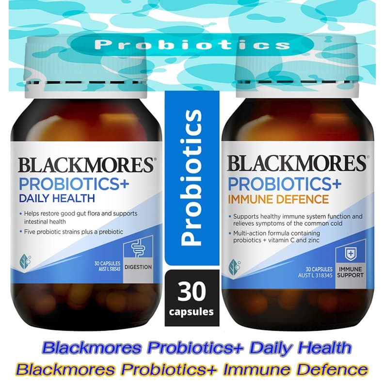 Blackmores Probiotics+ Daily Health & Blackmores Probiotics+ Immune Defence 30 เม็ด โปรไบโอติก ช่วยระบบย่อยอาหาร ขับถ่าย รูปที่ 1