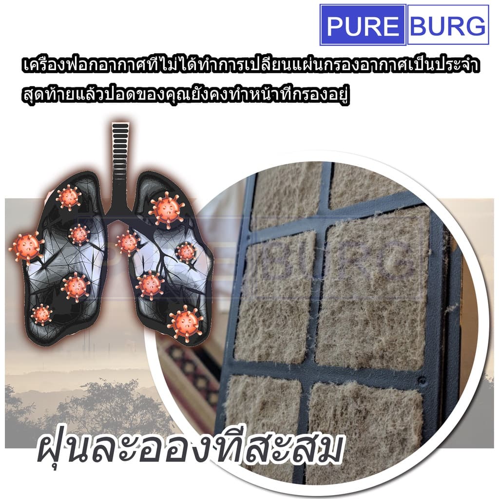 Hitachi EP-DX40E EP-A3000 EP-A5000 EP-NZ50J เครื่องฟอกอากาศ แทนทEPF-CX40Fไส้กรองอากาศ HEPA&คาร์บอน รูปที่ 8