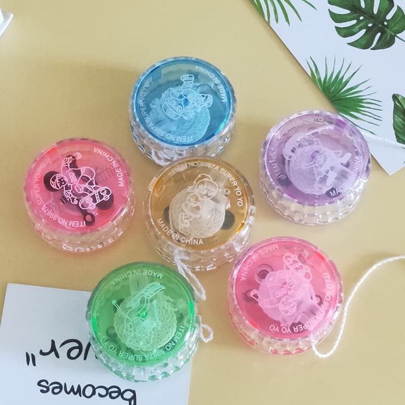 ของเล่นโยโย่เรืองแสง YOYO ลูกดิ่งโยโย่ มีไฟ สุ่มสี ของเล่นเด้งดึ่ง รูปที่ 4