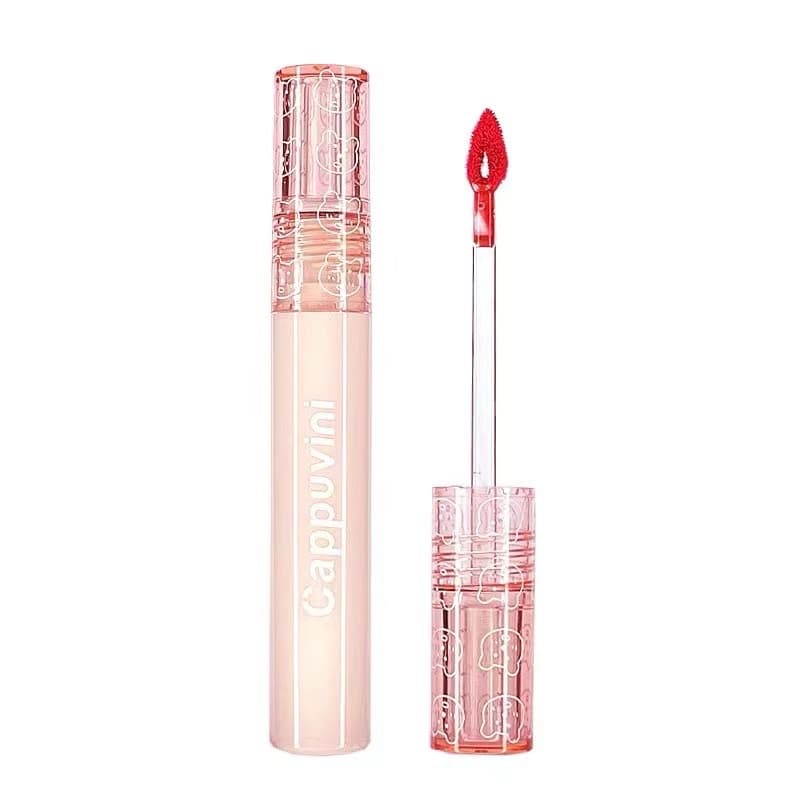 L-14Cappuvini ลิปหมี ลิปกลอส เกลี่ยง่าย เนื้อกํามะหยี่ สีนู้ด สีสด กันน้ํา สีชมพู ติดทนนาน สไตล์เกาหลี รูปที่ 9