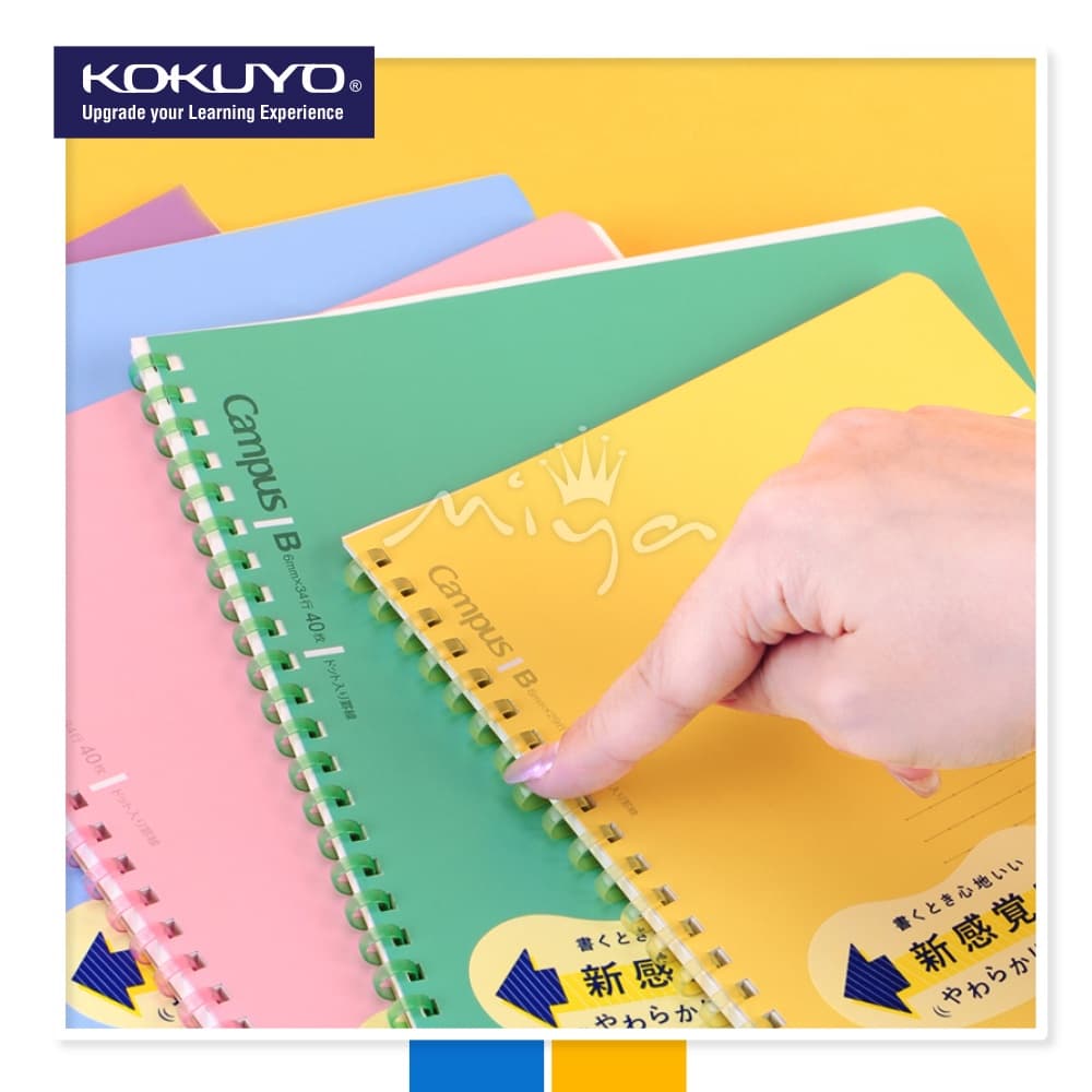 Kokuyo Campus Soft Ring สมุดสันนิ่ม สมุดโน้ตสันห่วง ขนาด A5 B5 กระดาษมีเส้น คุณภาพดี เขียนลื่นมากๆ ฉีกง่าย ใช้สะดวก รูปที่ 3