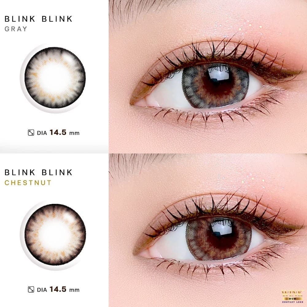 คอนแทคเลนส์ ตาโตแบบตุ๊กตาBlink blink Chestnut / Gray ขนาดบิ๊กอาย รูปที่ 1