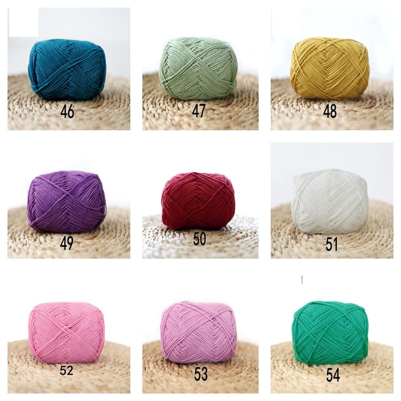 DUWEN ไหมพรมคอตตอนนม 4ply น้ำหนัก 40 กรัม 1.5มม Milk cotton รูปที่ 8