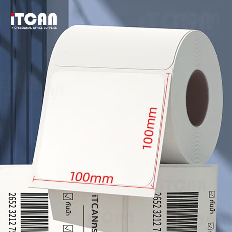 10ม้วน ThermalSticker 100x150 80x50 40x30 สติกเกอร์ความร้อน ปริ้นใบปะหน้าความร้อน สติ๊กเกอร์บาร์โค้ด รูปที่ 7