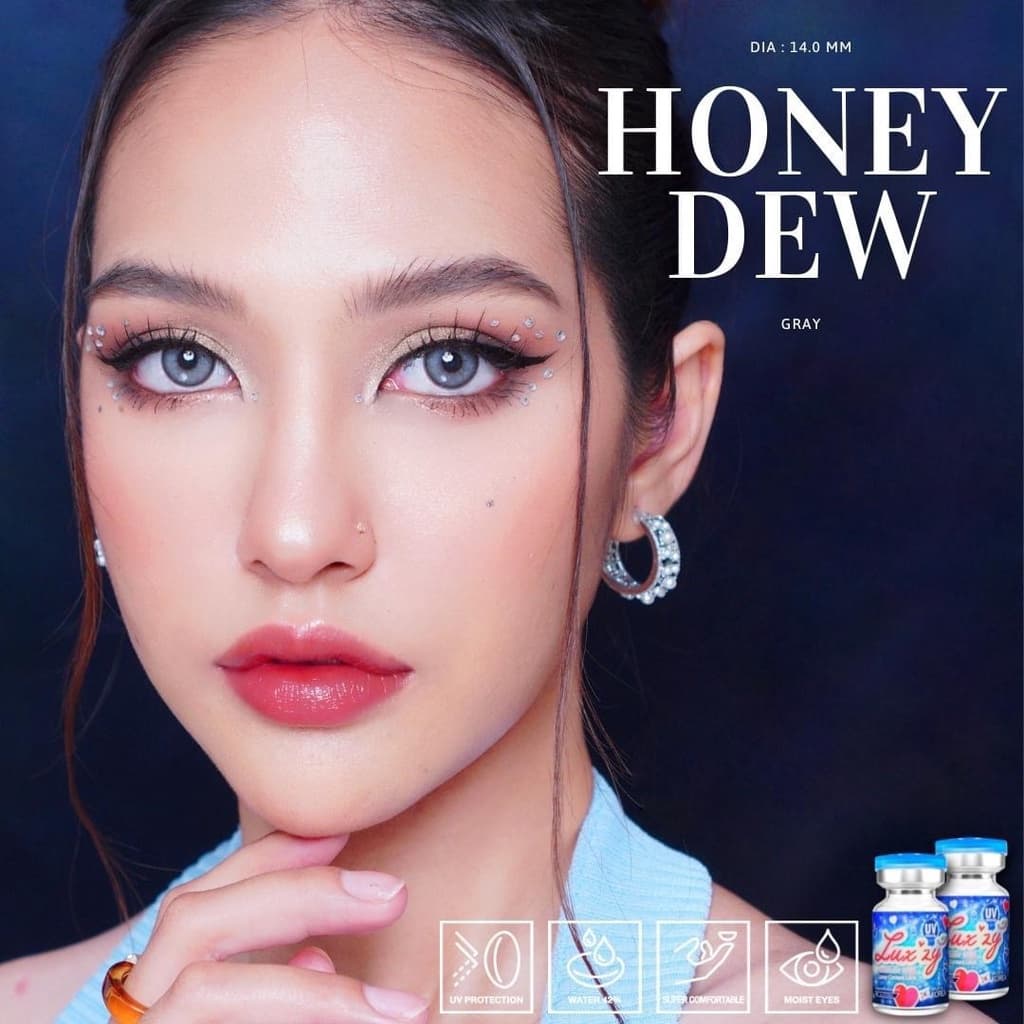 คอนแทคเลนส์Honey Dew Brown / Gray / Green ขนาดมินิ รุ่นฮิตล่าสุดจากเกาหลี รูปที่ 7