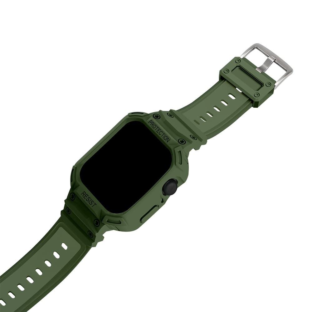 เคส + สายซิลิโคน ชุดป้องกัน สำหรับ Apple Watch Strap Series 11 10 Ultra 2 9 8 7 6 5 SE 4 3 สายนาฬิกา Band iWatch 49 46 45 44 42 41 40 38mm รูปที่ 8
