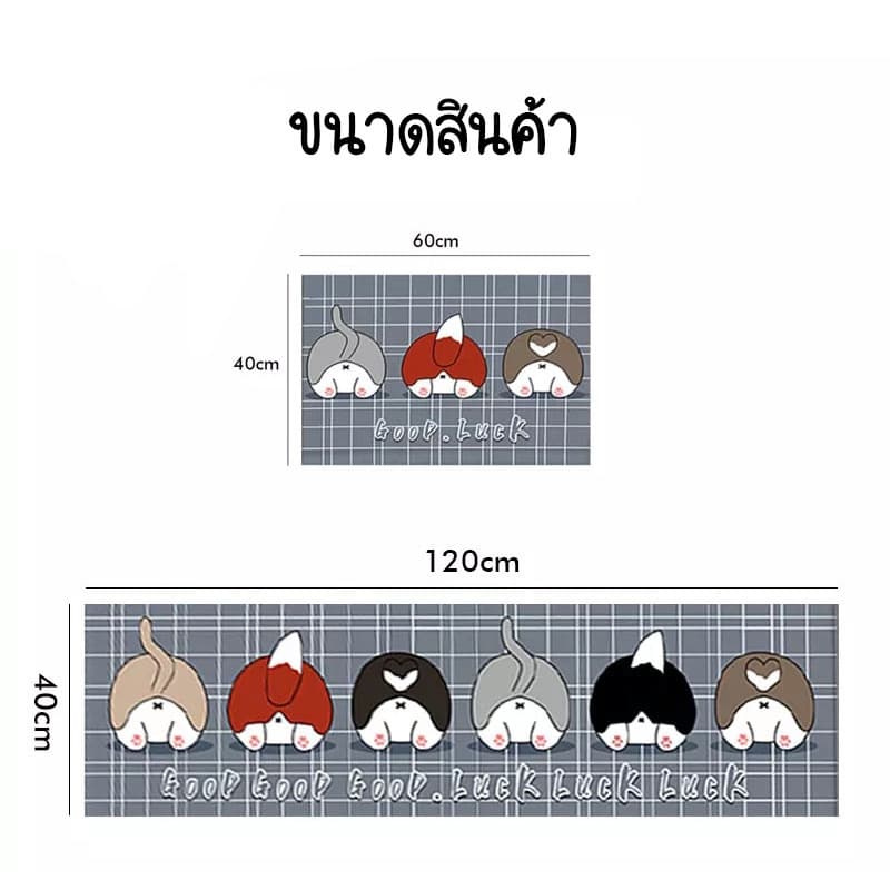 พรมห้องครัวตกแต่งบ้าน ดูซับน้ำได้ดี มี 2 ขนาด จำหน่ายเป็นเซ็ต รูปที่ 5