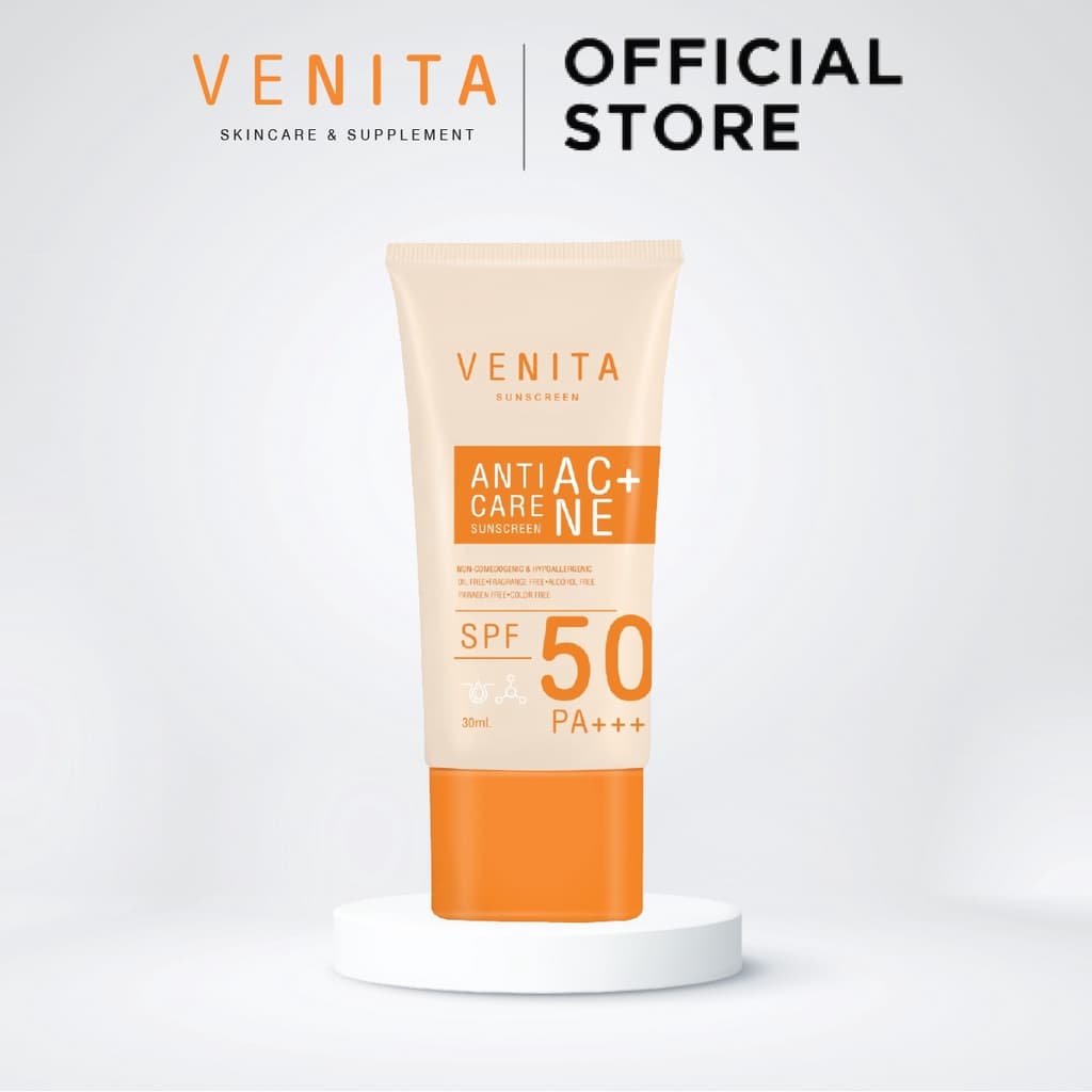 ครีมกันแดดเวนิต้า Venita Anti-Acne Care Sunscreen SPF50/PA+++ เนื้อครีมเจล บางเบา รูปที่ 1