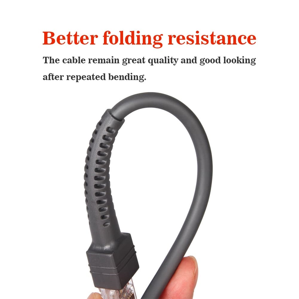 เครื่องอ่านบาร์โค้ด เครื่องสแกนบาร์โค้ด USB 5M RJ45 เป็นสาย USB ทนทาน สําหรับเครื่องสแกนบาร์โค้ด Zebra Symbol Motorola 2208 Series รูปที่ 2