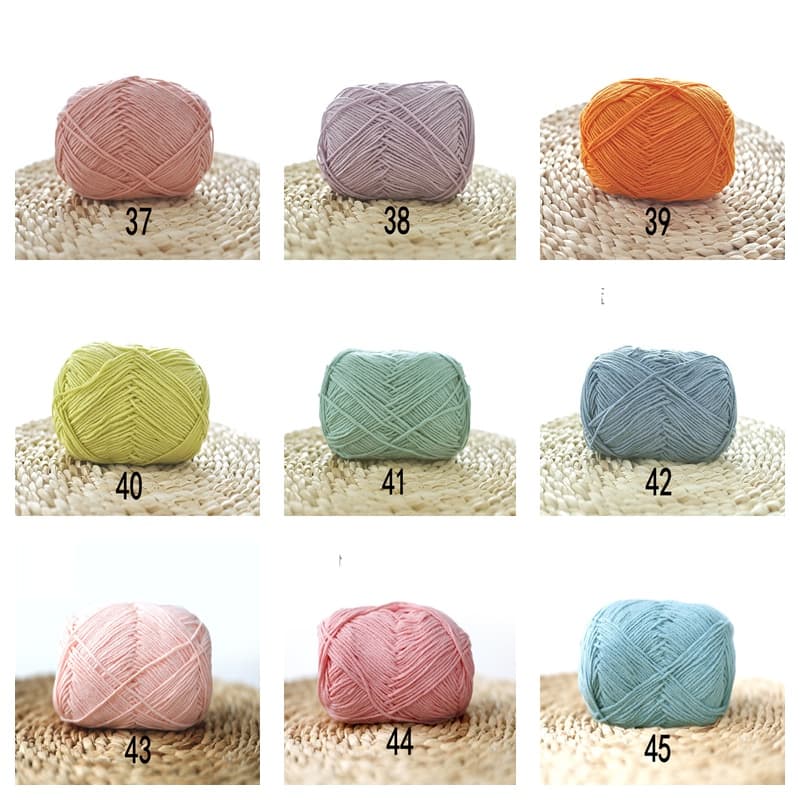 DUWEN ไหมพรมคอตตอนนม 4ply น้ำหนัก 40 กรัม 1.5มม Milk cotton รูปที่ 7