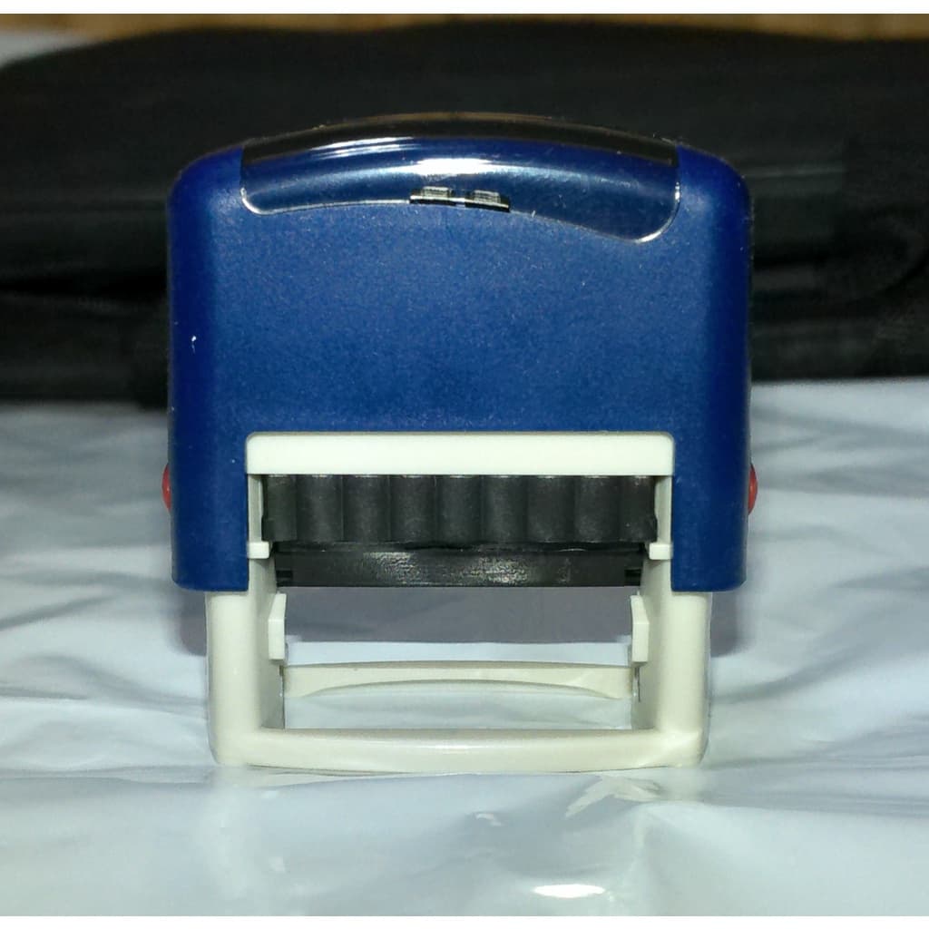 ตรายาง หมีกในตัว ตรายางสั่งทำ แบรนด์ Marko Stamp มี 5 สี คือน้ำเงิน แดง ดำ ม่วงและเขียว สั่งได้ทุกข้อความ ทุกแบบ รูปที่ 8