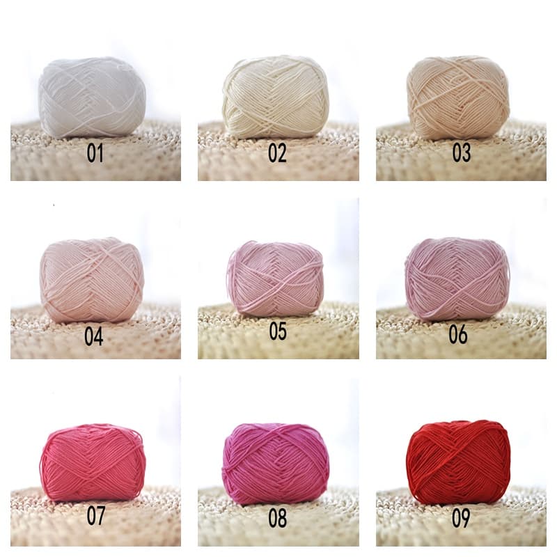 DUWEN ไหมพรมคอตตอนนม 4ply น้ำหนัก 40 กรัม 1.5มม Milk cotton รูปที่ 3