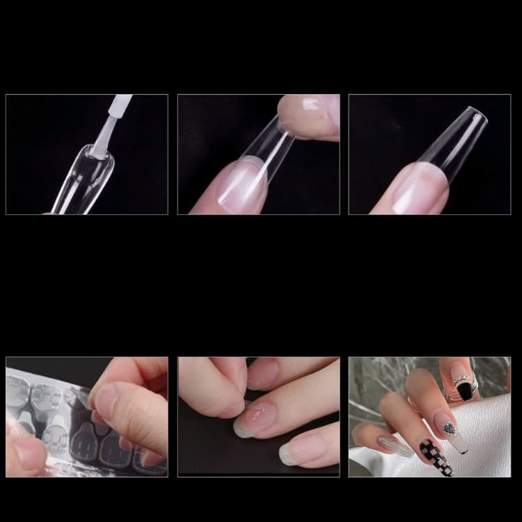 เล็บปลอม PVC แบบใหม่ ไม่ต้องตะไบหน้าเล็บ กล่อง 240 ชิ้น อย่างดี รูปที่ 4