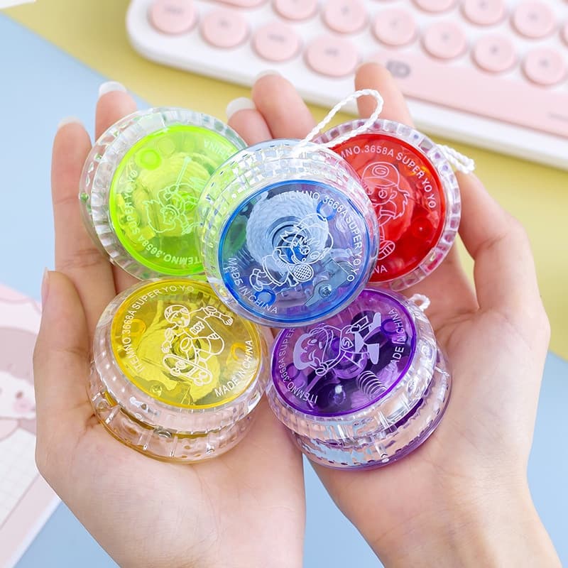 ของเล่นโยโย่เรืองแสง YOYO ลูกดิ่งโยโย่ มีไฟ สุ่มสี ของเล่นเด้งดึ่ง รูปที่ 1