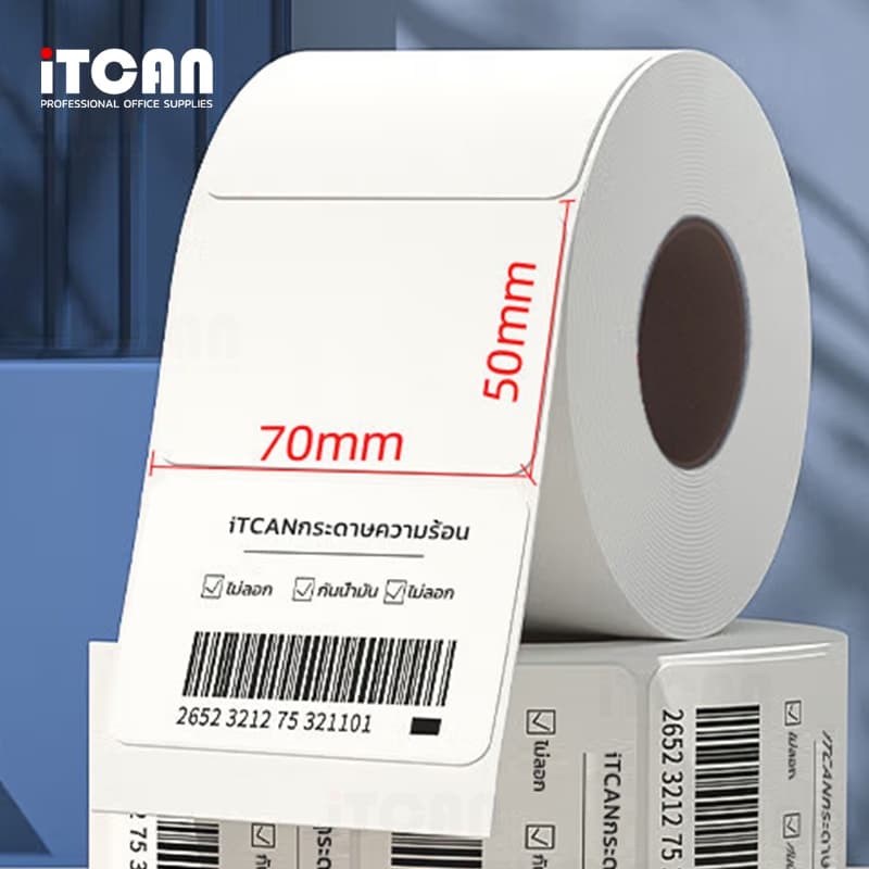 10ม้วน ThermalSticker 100x150 80x50 40x30 สติกเกอร์ความร้อน ปริ้นใบปะหน้าความร้อน สติ๊กเกอร์บาร์โค้ด รูปที่ 3