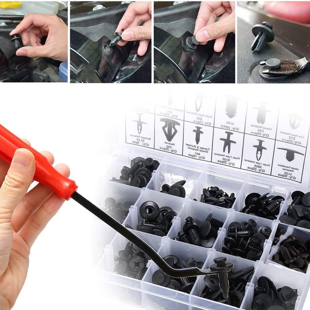 ร้านส่ง 100pcs หมุดกิ๊บล็อคกันชน หมุดกิ๊บล็อค ชิ้นรถยนต์ Rivets คลิปผสมรถ Push Retainer Pin Rivet หมุดรถ หมุดพลาสติก รูปที่ 4
