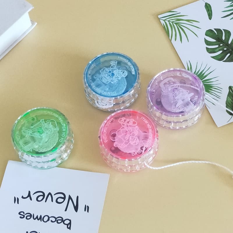 ของเล่นโยโย่เรืองแสง YOYO ลูกดิ่งโยโย่ มีไฟ สุ่มสี ของเล่นเด้งดึ่ง รูปที่ 6