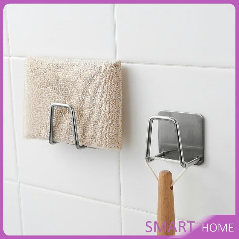 SMART ที่วางฟองน้ํา สเตนเลส / ที่แขวนผนัง ห้องครัว รูปที่ 4