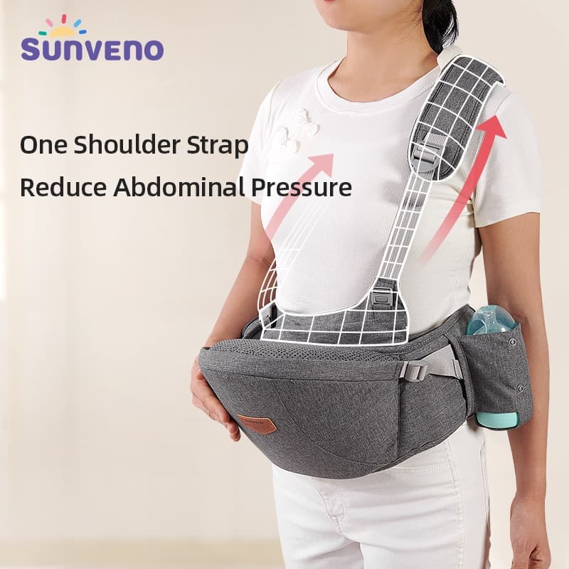 Sunveno ใหม่ เป้อุ้มเด็ก แบบสะพายไหล่ข้างเดียว ปรับได้ ถอดออกได้ คุณภาพสูง รูปที่ 3