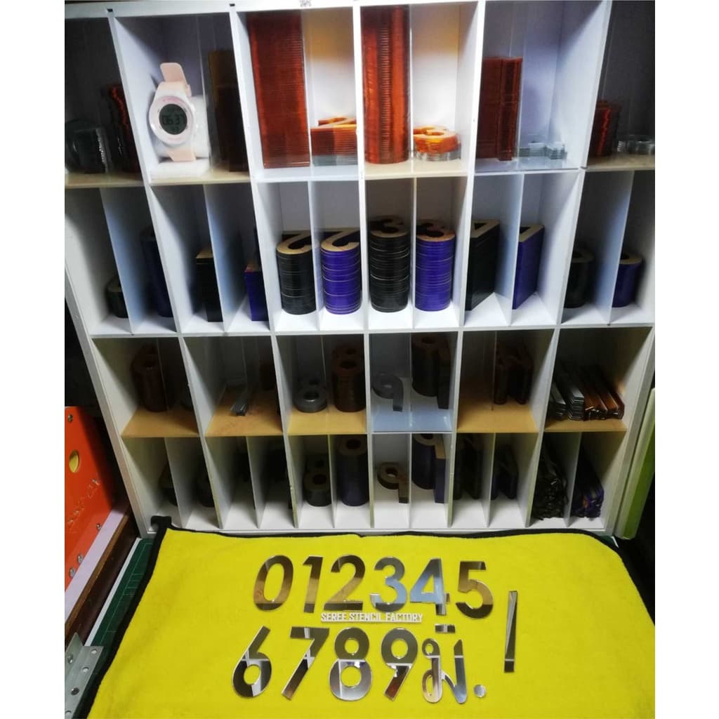 ตัวเลขอะคริลิค สีทองกระจก/สีเงินกระจก/สีนำเงิน สูง8cm สินค้ามีฟิล์มเคลือบกันรอยทุกชิ้น รูปที่ 8
