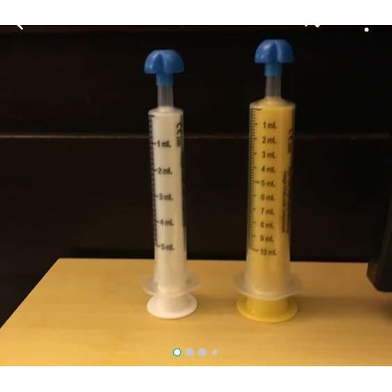 ไซริงค์ป้อนอาหาร / ยา หลากสีแบบใช้ซ้ำได้ พร้อมฝาครอบ Colored Reusable Oral Syringes with Tip Cap จากอเมริกา ราคาต่อชิ้น รูปที่ 2