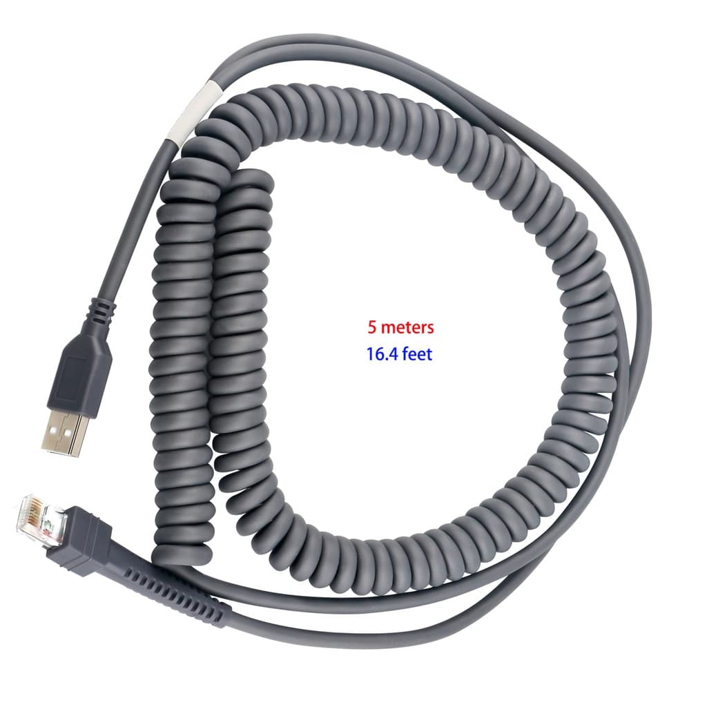 เครื่องอ่านบาร์โค้ด เครื่องสแกนบาร์โค้ด USB 5M RJ45 เป็นสาย USB ทนทาน สําหรับเครื่องสแกนบาร์โค้ด Zebra Symbol Motorola 2208 Series รูปที่ 4