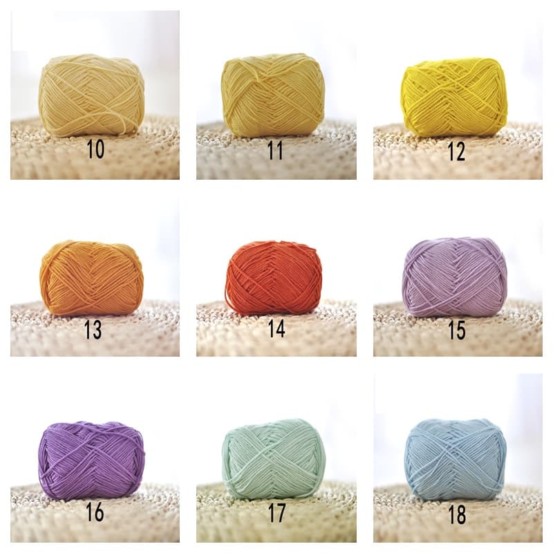 DUWEN ไหมพรมคอตตอนนม 4ply น้ำหนัก 40 กรัม 1.5มม Milk cotton รูปที่ 4