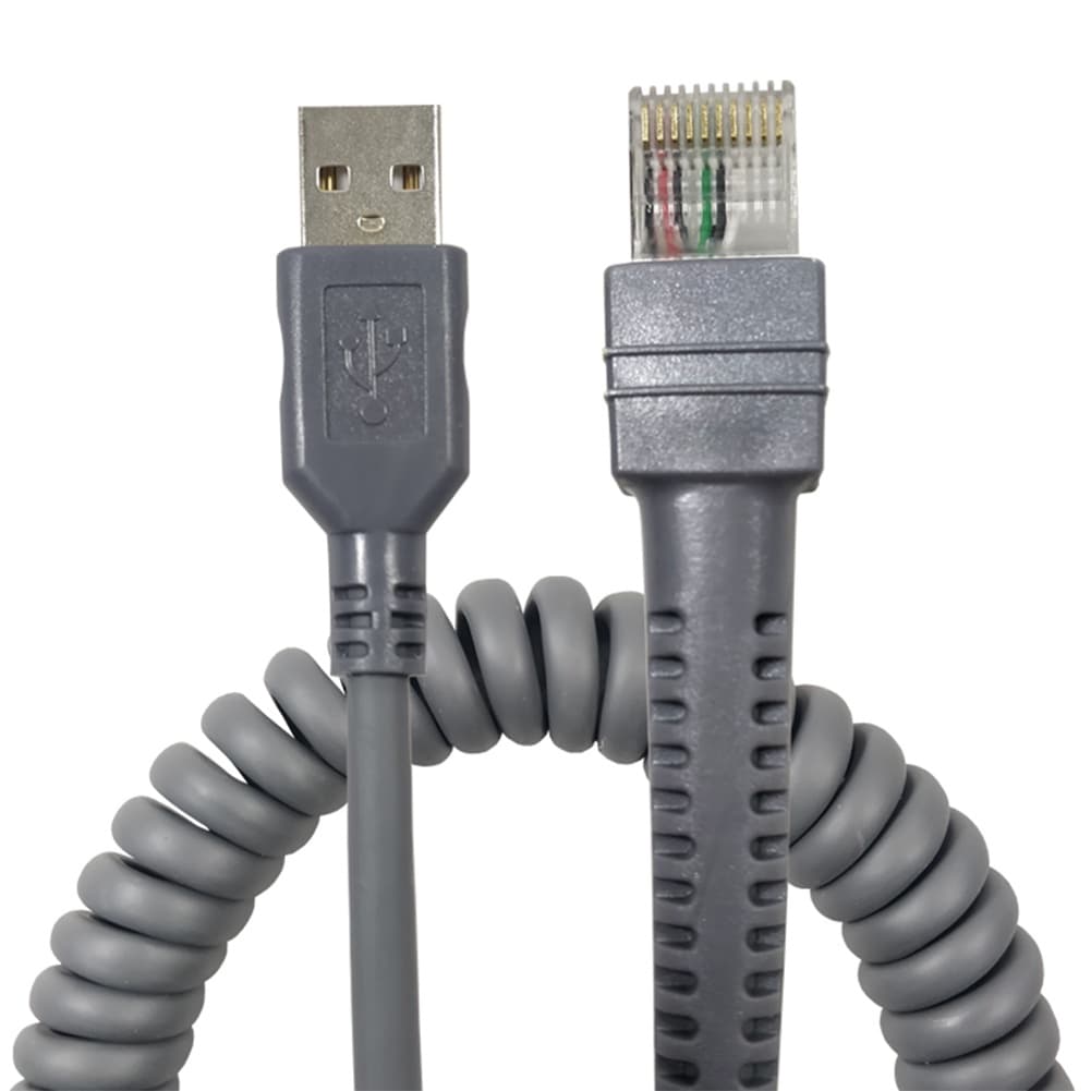 เครื่องอ่านบาร์โค้ด เครื่องสแกนบาร์โค้ด USB 5M RJ45 เป็นสาย USB ทนทาน สําหรับเครื่องสแกนบาร์โค้ด Zebra Symbol Motorola 2208 Series รูปที่ 5
