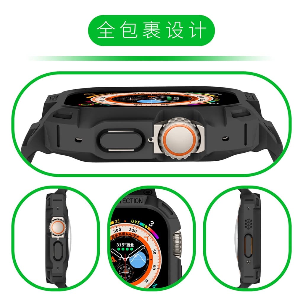 เคส + สายซิลิโคน ชุดป้องกัน สำหรับ Apple Watch Strap Series 11 10 Ultra 2 9 8 7 6 5 SE 4 3 สายนาฬิกา Band iWatch 49 46 45 44 42 41 40 38mm รูปที่ 6