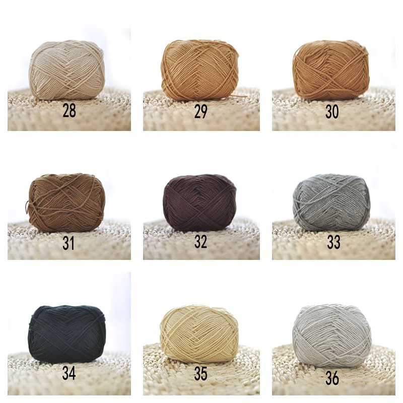 DUWEN ไหมพรมคอตตอนนม 4ply น้ำหนัก 40 กรัม 1.5มม Milk cotton รูปที่ 6